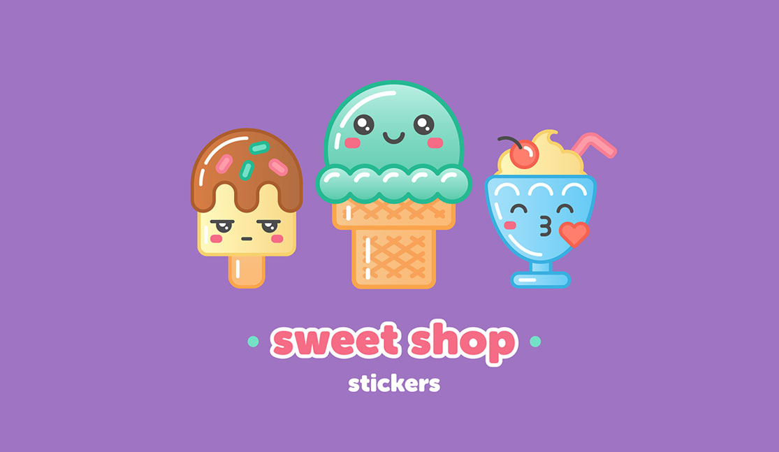 甜品店插画设计
