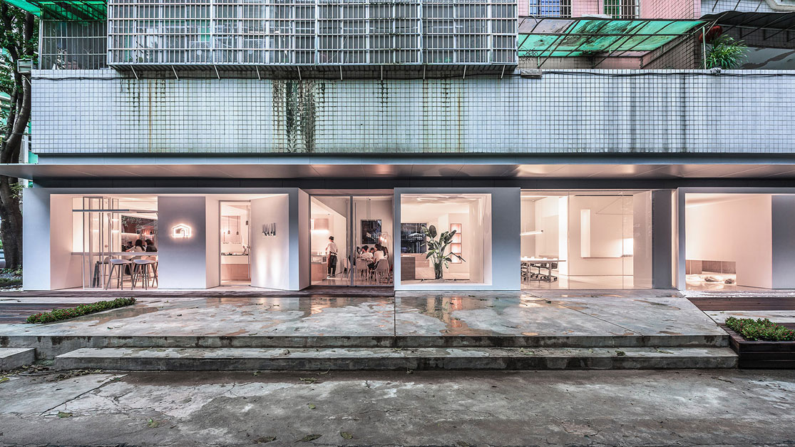 广州一个轻盈舒适的工作室与咖啡馆、LOFT风格咖啡馆、旧房改造设计、视觉餐饮
