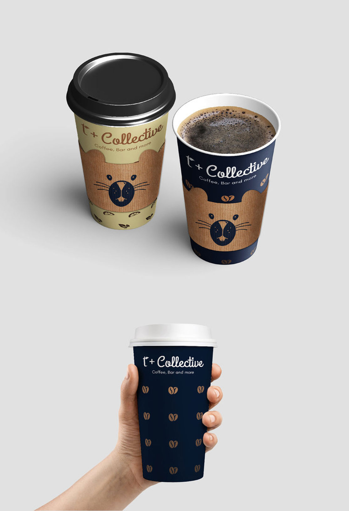 插画风咖啡店VI设计、插画风咖啡店logo设计、插画风品牌设计、视觉餐饮