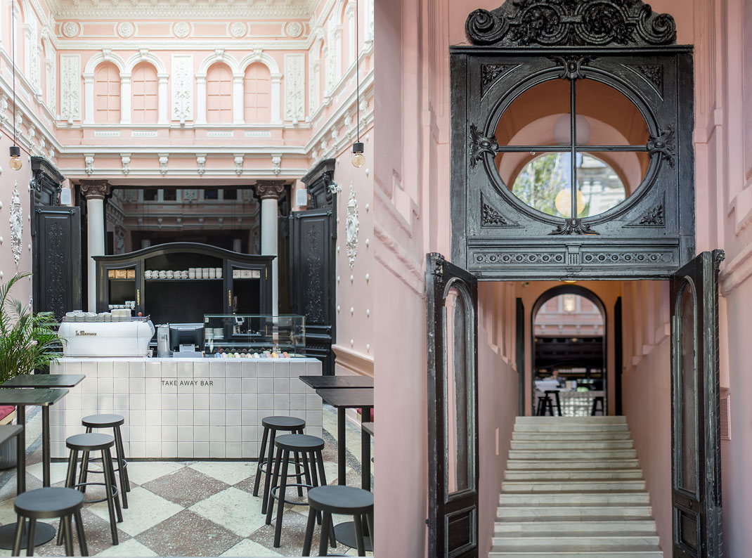 一座历史建筑餐厅、酒吧空间设计
