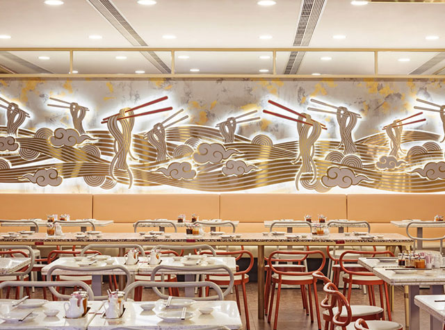 香港和中国传统元素的巧妙结合的馄饨面餐厅
