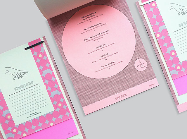 粉色系餐厅菜单设计