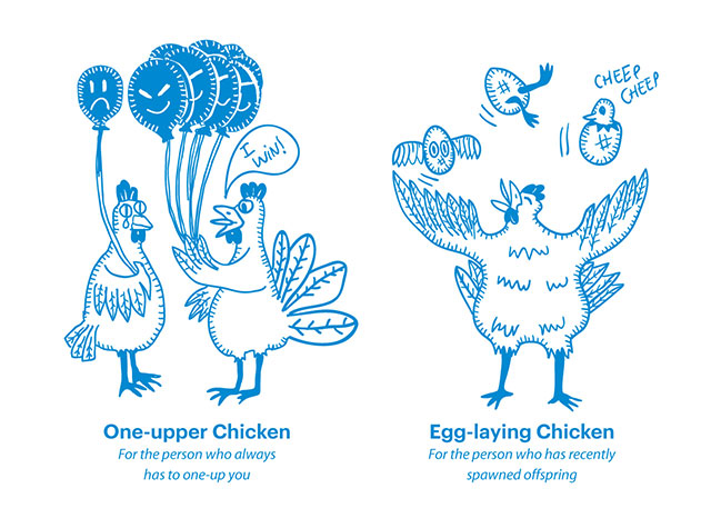 有关鸡的创意插图设计