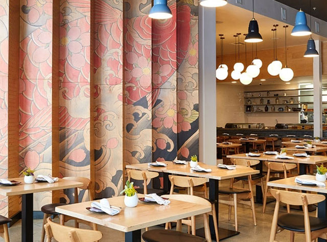 与日本纹身艺术结合的餐厅设计