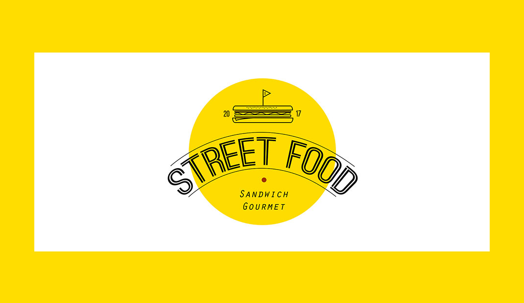 街头美食视觉Logo设计