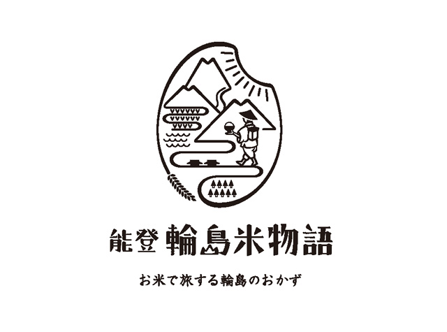 插画风格大米物语Logo设计