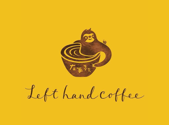 左手咖啡店logo设计