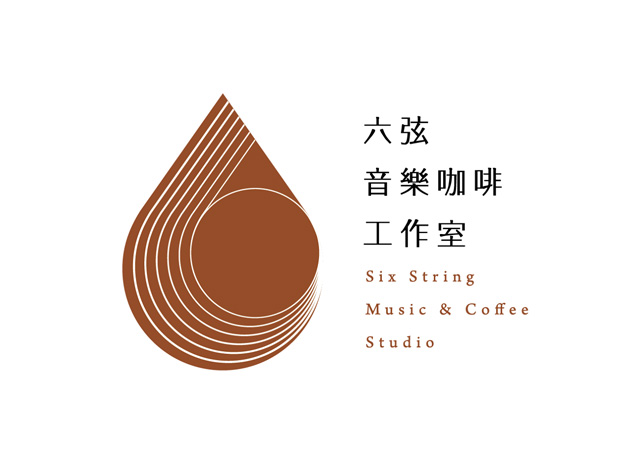 六弦音乐咖啡工作室logo设计