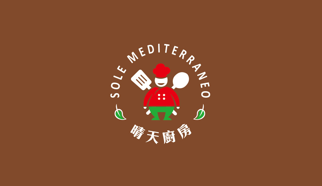 晴天厨房插画logo设计