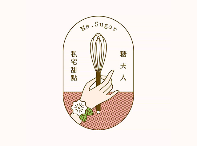 糖夫人私宅甜点logo设计