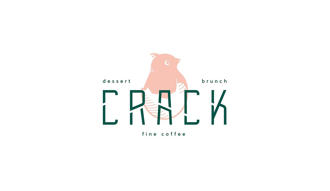 Crack甜品店logo设计