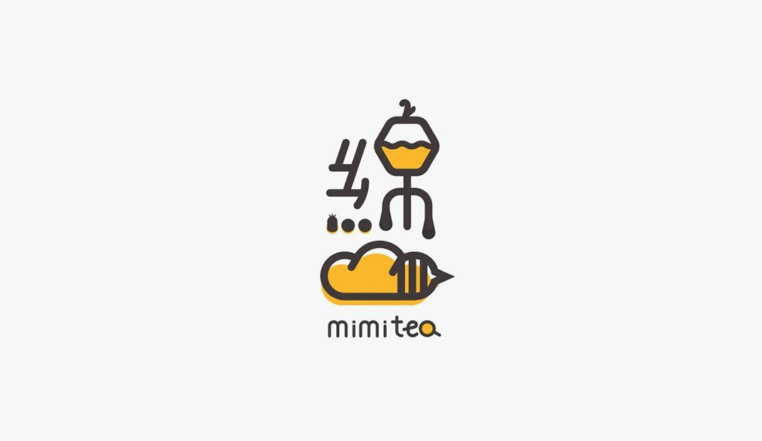 绵绵奶茶店logo设计