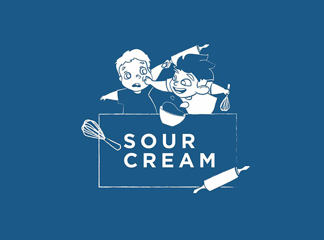 酸奶油咖啡店logo设计