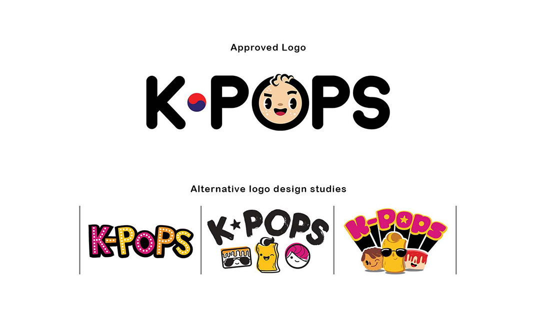 K·Pops-韩国街头食品标志和吉祥物设计 Keshia Tinio 餐厅LOGO VI空间设计 全球餐饮研究所 视觉餐饮 深圳 武汉 杭州 上海 广州 北京