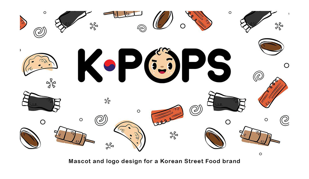 K·Pops-韩国街头食品标志和吉祥物设计 | Designer by Keshia Tinio