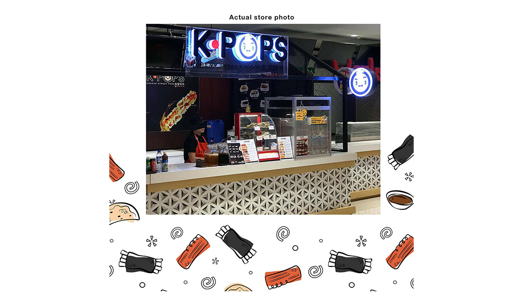 K·Pops-韩国街头食品标志和吉祥物设计 Keshia Tinio 餐厅LOGO VI空间设计 全球餐饮研究所 视觉餐饮 深圳 武汉 杭州 上海 广州 北京