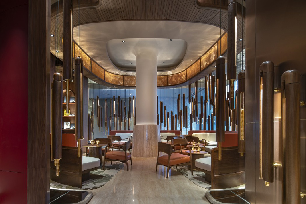泰国 厨神 法国风格 胡桃木 黄铜 蓝色 logo设计  餐厅LOGO VI设计 空间设计