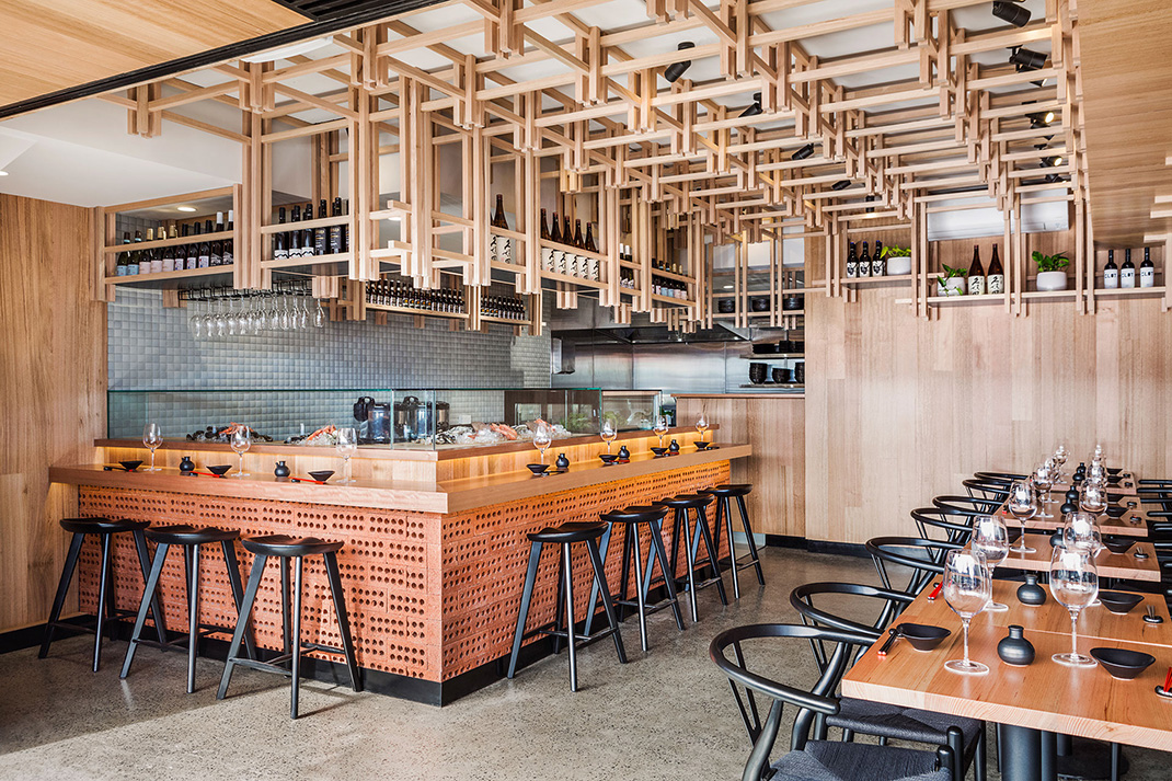 Y14传统日本木工灵感酒吧空间 澳大利亚 酒吧 木材 餐厅LOGO VI设计 空间设计 视觉餐饮