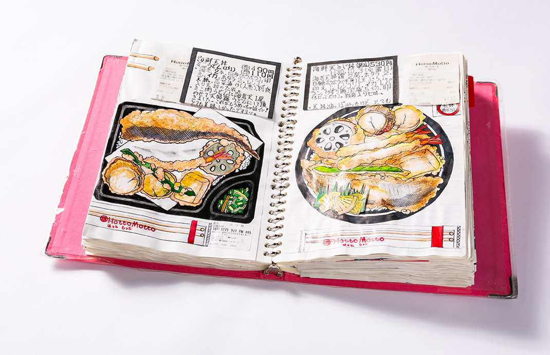日本厨师用32年来所有膳食的美味插图填满笔记本 餐厅LOGO VI设计 空间设计 视觉餐饮