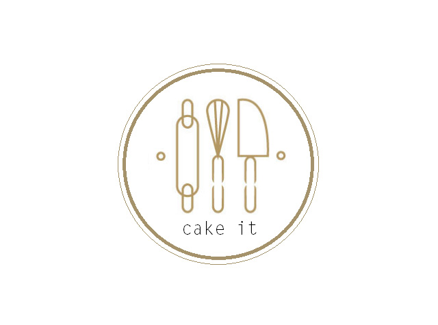 西饼屋Cake it餐厅logo设计