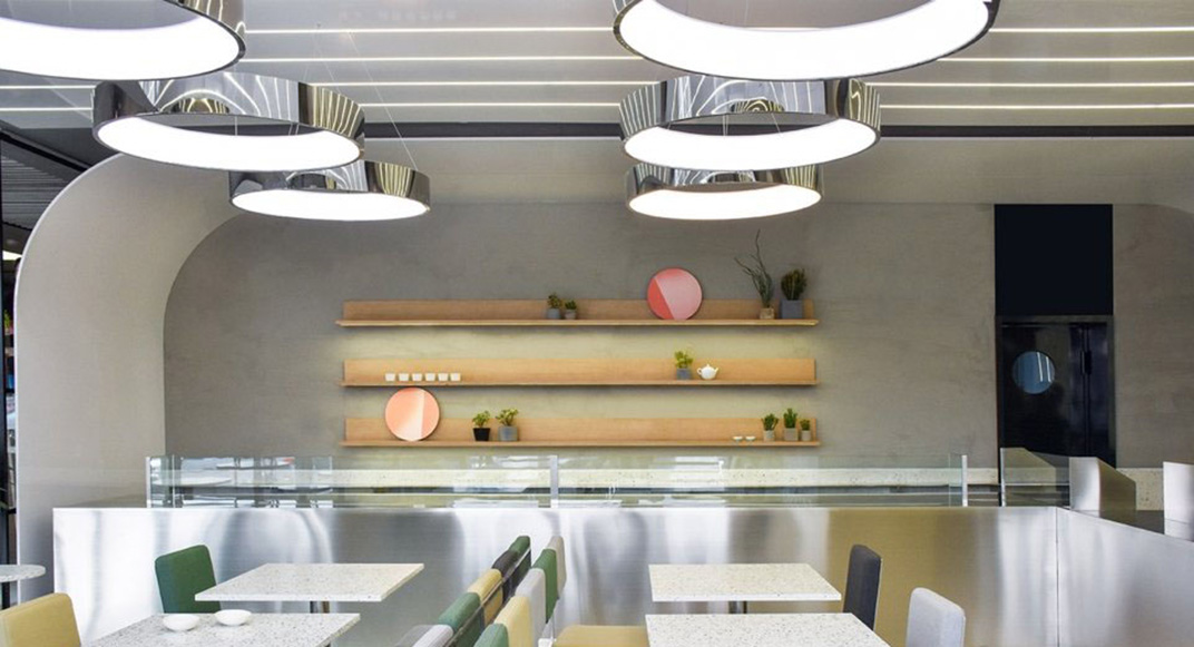 绿色健康美食中心 北京 水磨石  logo设计 VI设计 空间设计 视觉餐饮