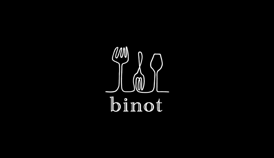 Binot酒吧餐厅 日本 餐具 刀子 叉子 酒杯 线条 标志设计 logo设计 VI设计 空间设计 视觉餐饮