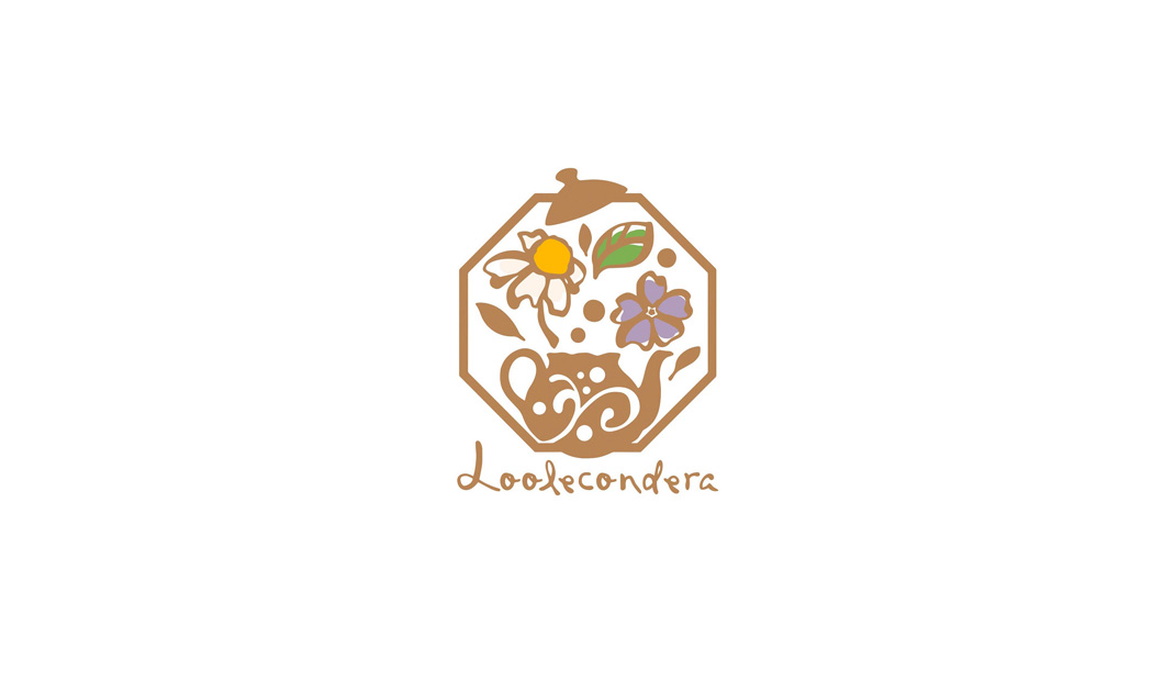 插画风格茶馆logo设计