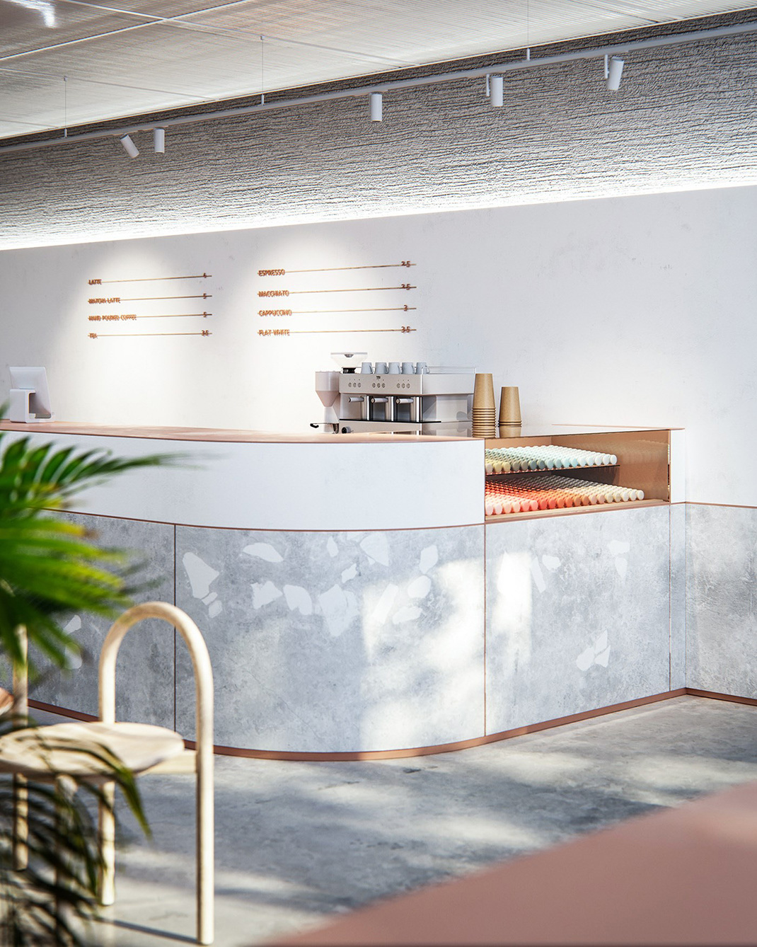 马卡龙主题咖啡厅设计 乌克兰 咖啡厅 马卡龙 简洁风 logo设计 vi设计 空间设计 视觉餐饮