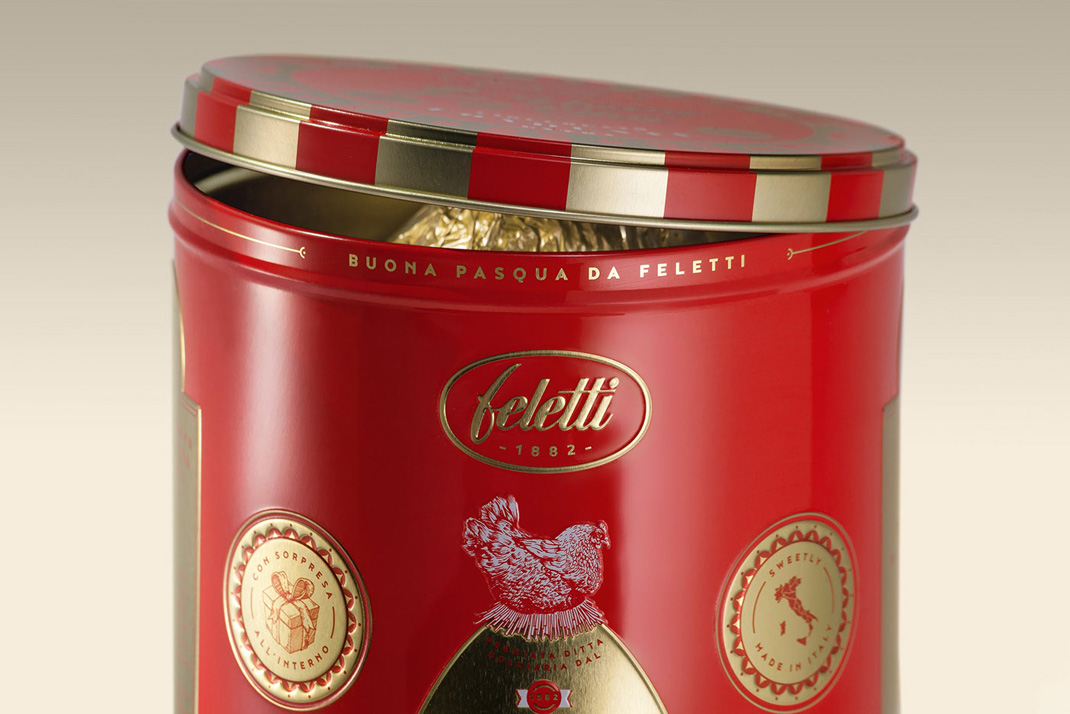意大利糖果品牌Feletti设计 意大利 糖果 包装设计 金蛋 插图 铁盒 logo设计 vi设计 空间设计 视觉餐饮
