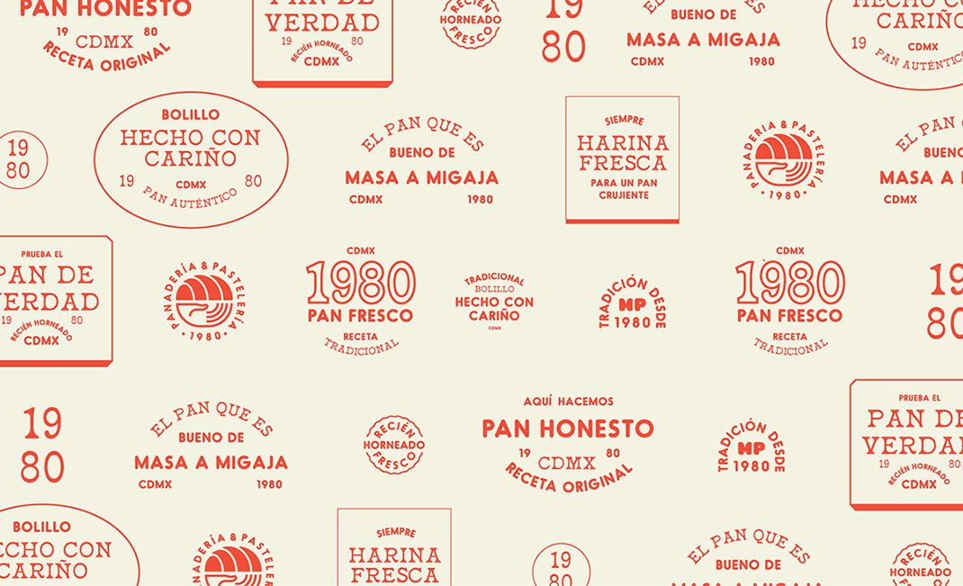 30年历史的面包店，墨西哥 墨西哥 面包店 烘焙 插图 logo设计 vi设计 空间设计 视觉餐饮