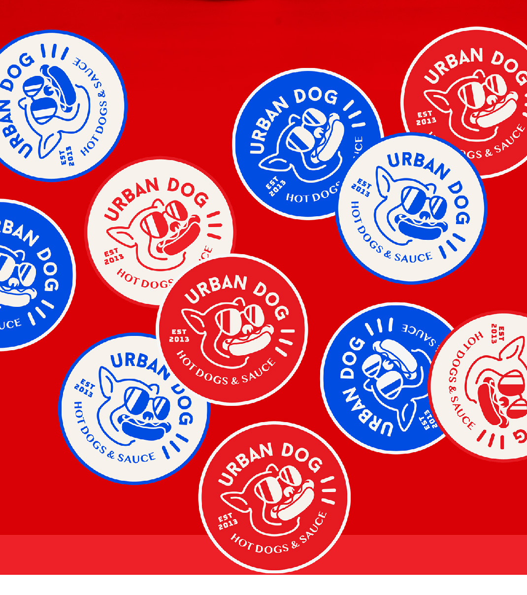 城市狗热狗品牌美国 美国 热狗 插图 插画 标志 logo设计 vi设计 空间设计 视觉餐饮