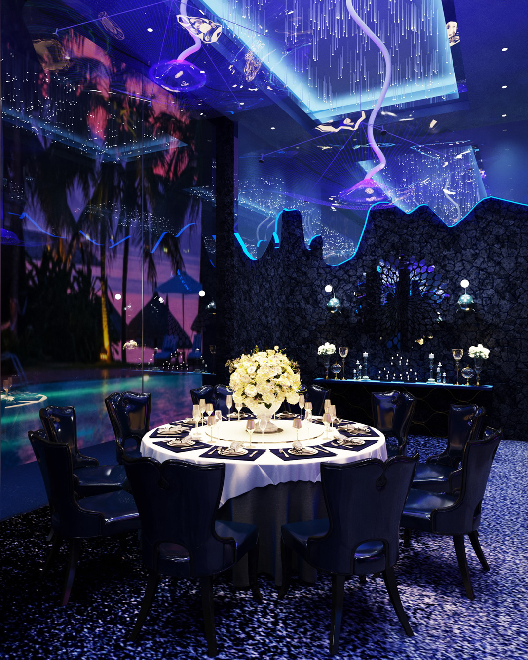 海滩度假概念酒店餐厅Oceanholic Hotel 度假 主题餐厅 梦幻 氛围 logo设计 vi设计 空间设计 视觉餐饮