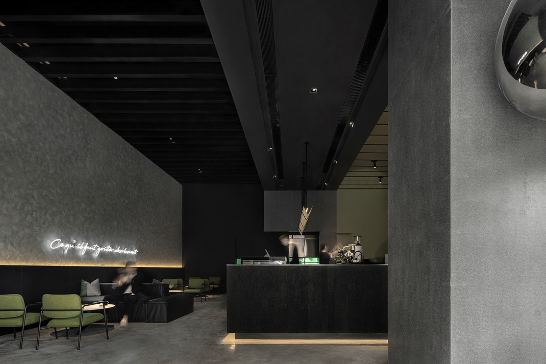 余日法式甜品店Yu’s Patisserie 重庆 甜品店 石材 金属 青砖 混凝土 logo设计 vi设计 空间设计