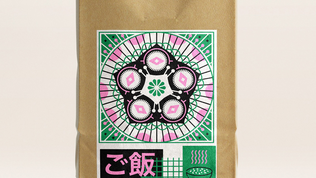 日式元素新颖米食外包装设计 南非 日式 插画 包装设计 logo设计 vi设计 空间设计
