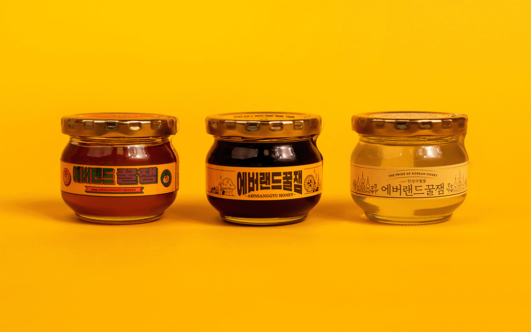 蜂蜜包装设计 韩国 蜜蜂 包装设计 插画设计 海报设计 字体设计 logo设计 vi设计 空间设计
