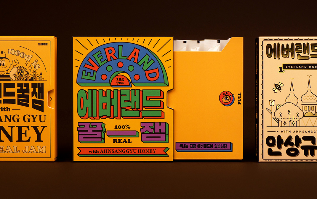 蜂蜜包装设计 韩国 蜜蜂 包装设计 插画设计 海报设计 字体设计 logo设计 vi设计 空间设计