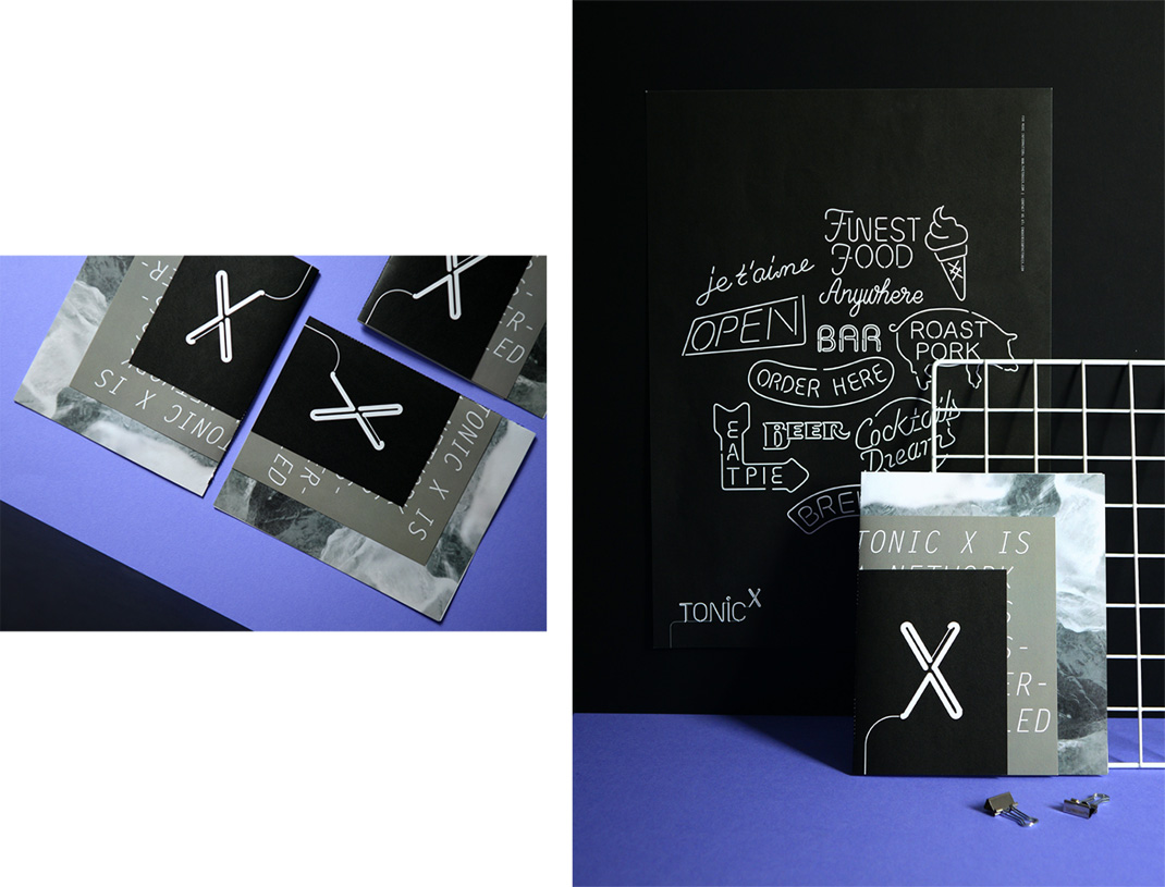 肉汤X棒&小酒馆 新加坡 酒吧 菜单 插图 现代 符号 logo设计 vi设计 空间设计