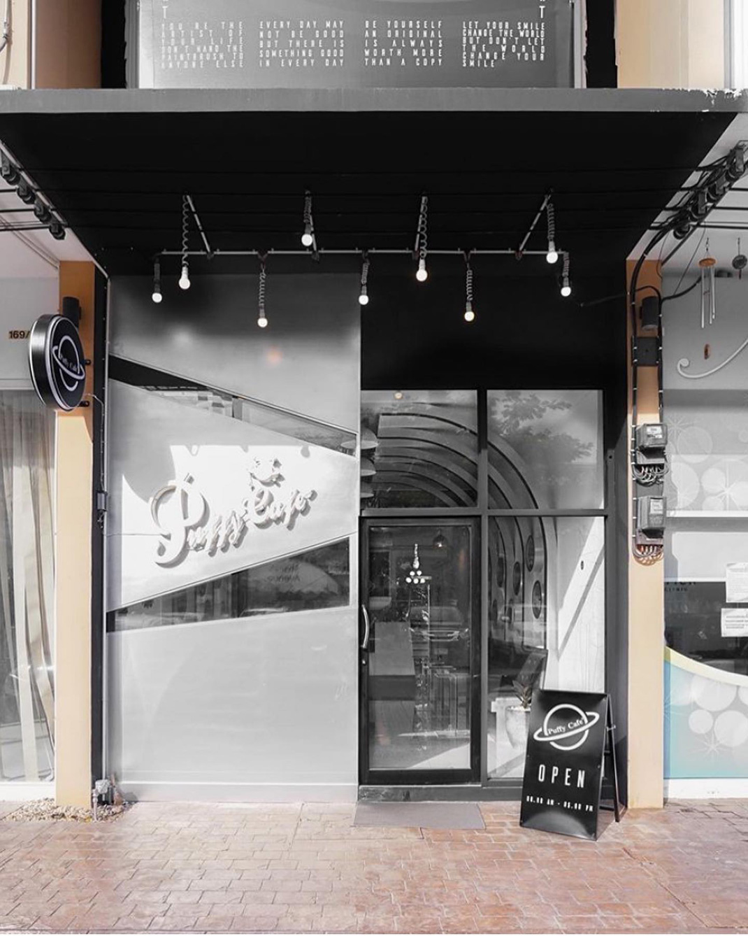 咖啡馆Puffy Cafe’ 泰国 清迈 咖啡馆 工业风 logo设计 vi设计 空间设计