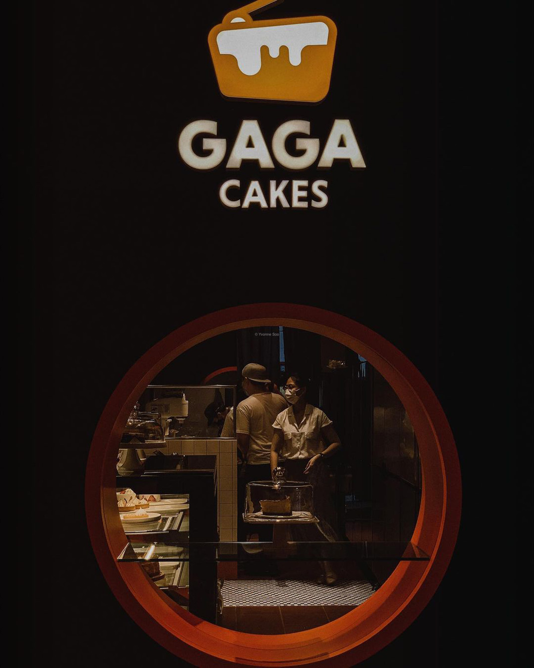 甜品店GaGa Cakes 吉隆坡 甜品店 方格子 logo设计 vi设计 空间设计