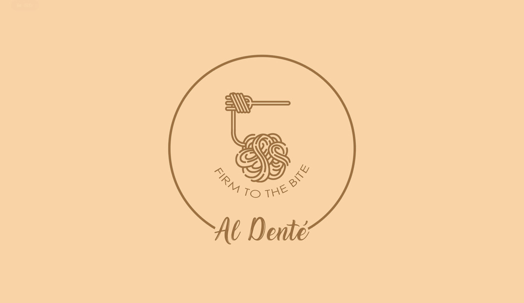 面食餐厅Al Dente logo设计 菲律宾 面食 插画设计 插图设计 logo设计 vi设计 空间设计