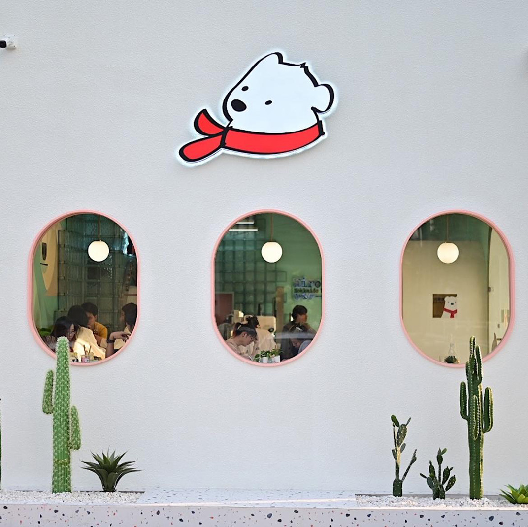 甜品店Hiro Keki Thailand 泰国 咖啡店 白色空间 吉祥物 插画设计 logo设计 vi设计 空间设计