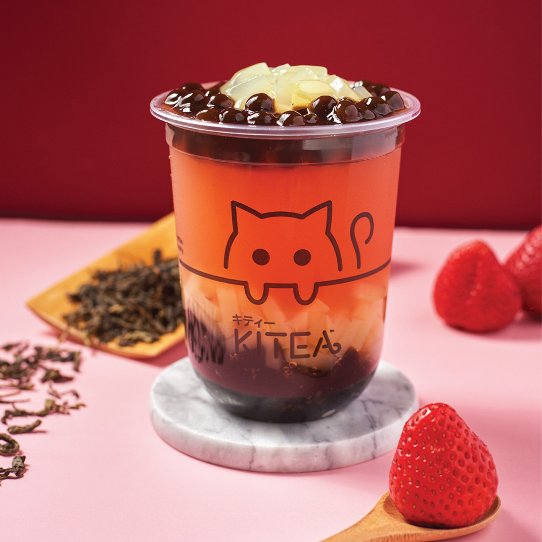 奶茶店KITEA.café 澳大利亚 奶茶店 饮品店 插画设计 logo设计 vi设计 空间设计