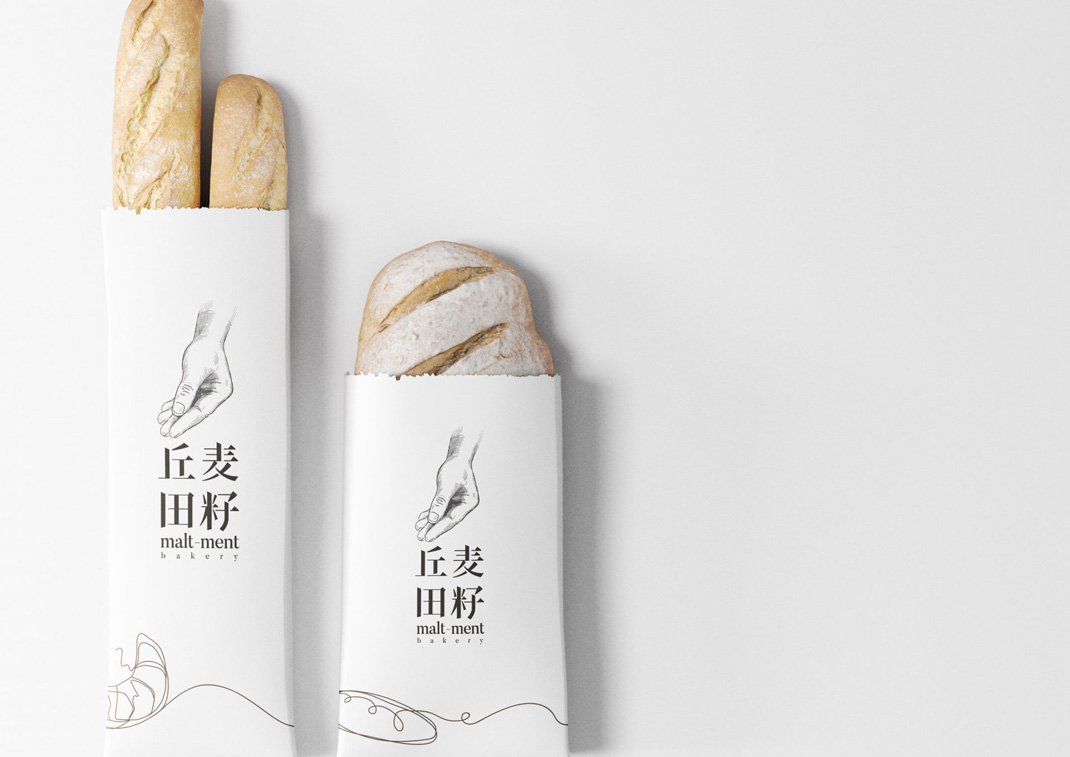 麦籽丘田 充满温度的品牌调性 香港 面包店 插画设计 手绘设计 包装设计 logo设计 vi设计 空间设计