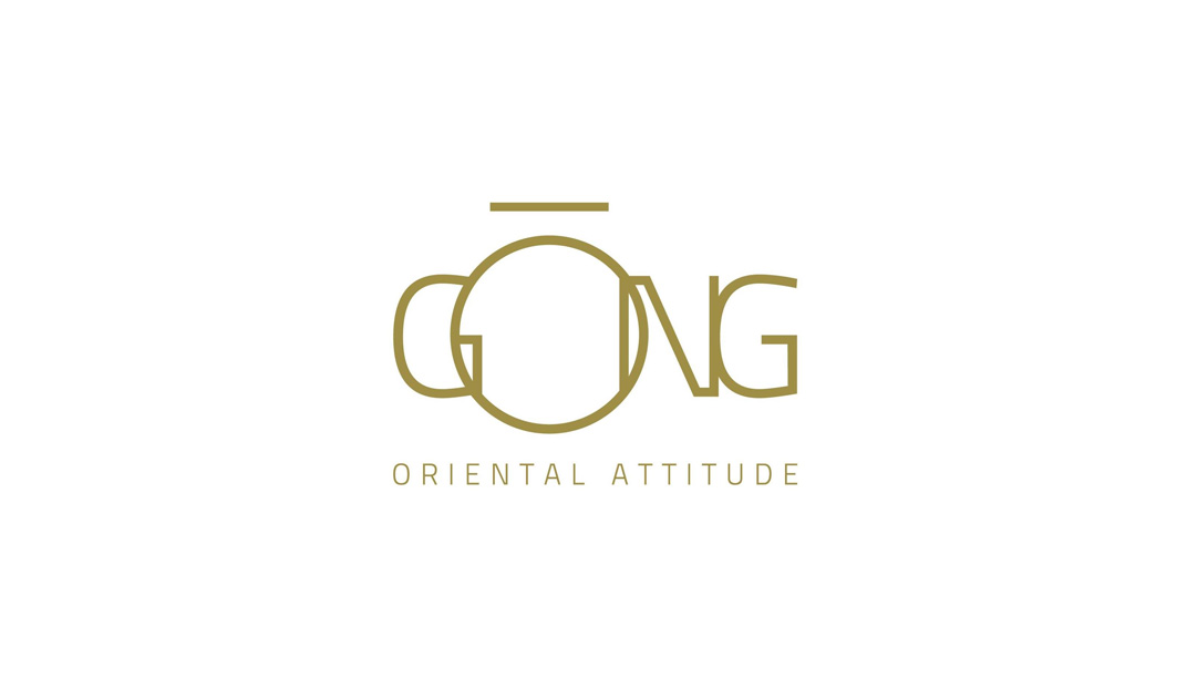 亚洲餐馆Gong 意大利 米兰 字体设计 不锈钢 logo设计 vi设计 空间设计