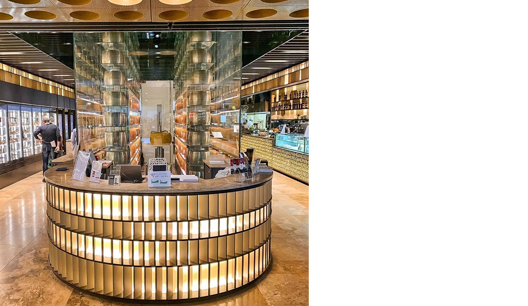 餐厅Parmigiano Reggiano 意大利 主题餐厅 阵列 玻璃  laistudio logo设计 vi设计 空间设计