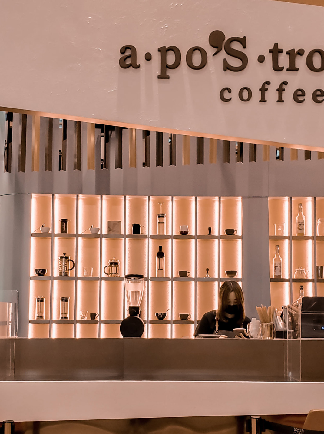 小餐厅Apostrophe Coffee 香港 咖啡店 logo设计 vi设计 空间设计