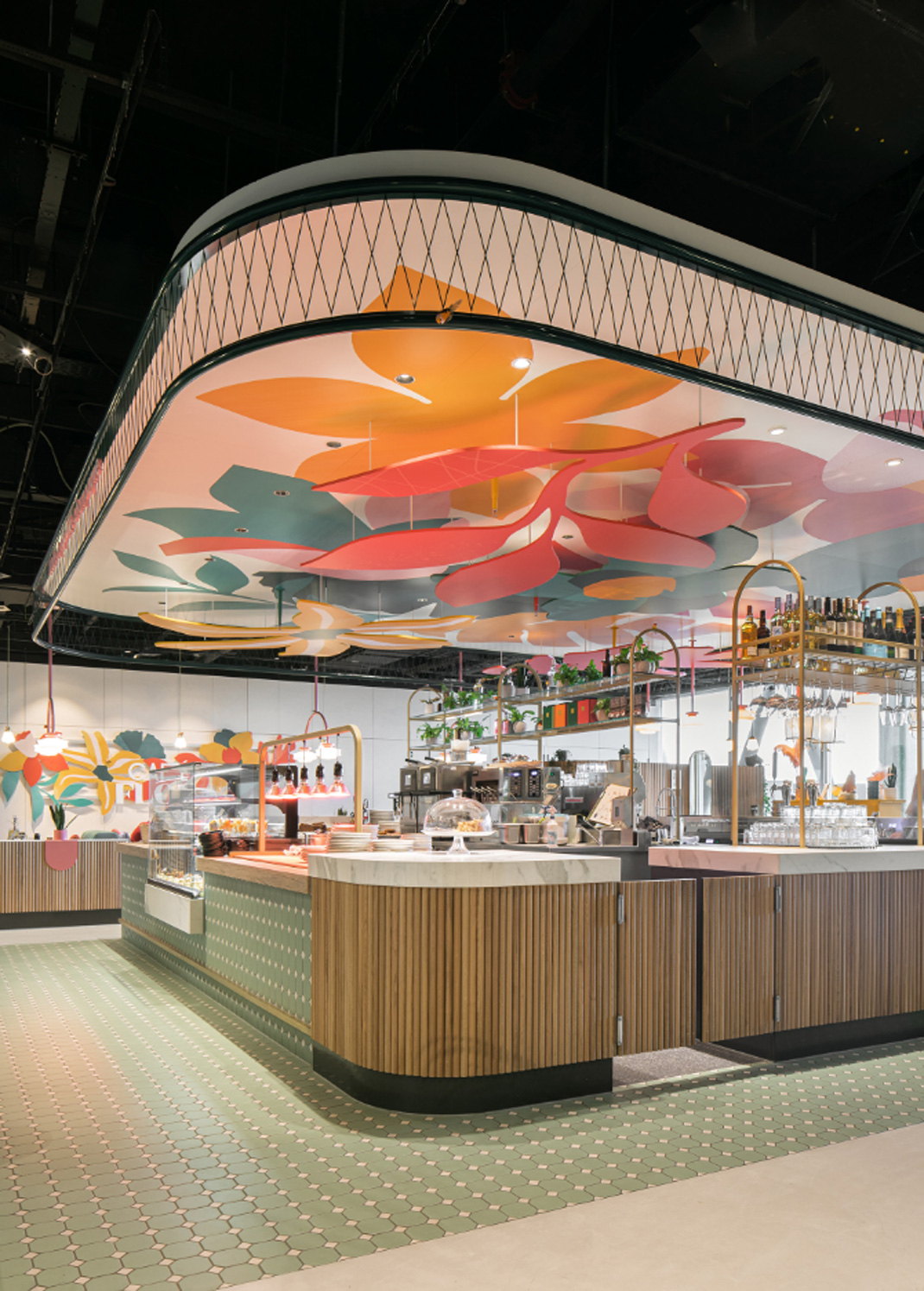 咖啡馆Café Flor 比利时 咖啡店 植物 五彩缤纷 花 logo设计 vi设计 空间设计