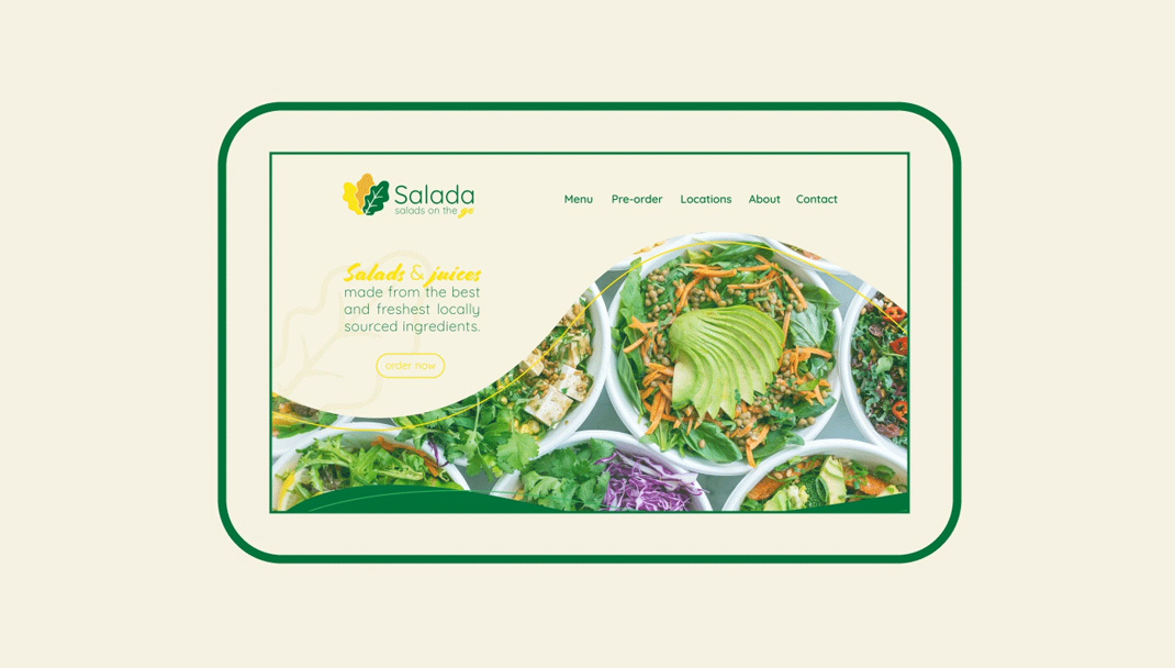 轻食餐厅Salada 阿拉伯 插图设计 logo设计 vi设计 空间设计