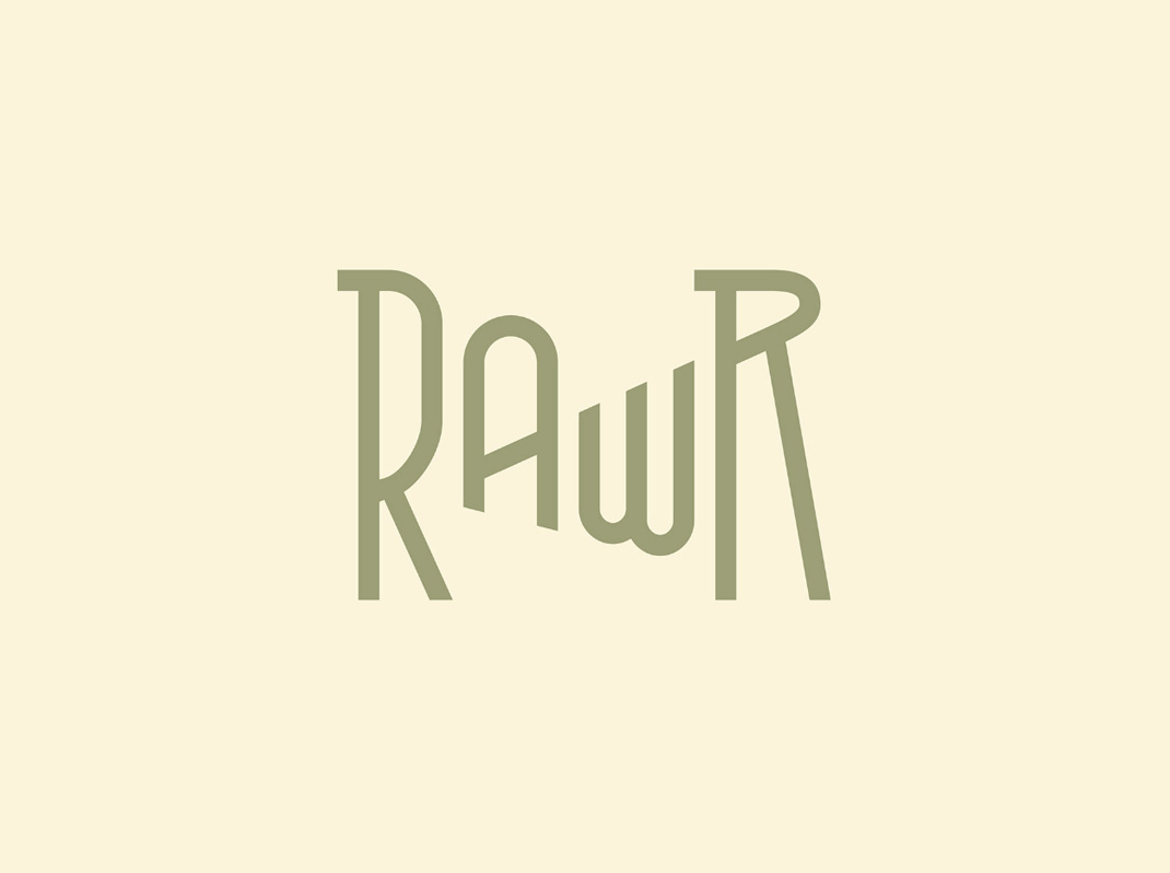劳尔咖啡店RAWR Café 泰国 咖啡店 字体设计 插画设计 绿色 logo设计 vi设计 空间设计