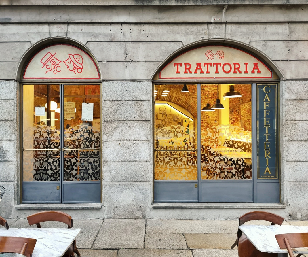 美式传统快餐厅Ciciara 意大利 米兰 线条 图形logo logo设计 vi设计 空间设计